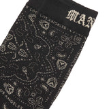 "PEACE PAISLEY" BANDANA SOCK IN ANTHRACITE