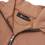 M+ QUARTER ZIP L/S TEE V2 IN APRICOT