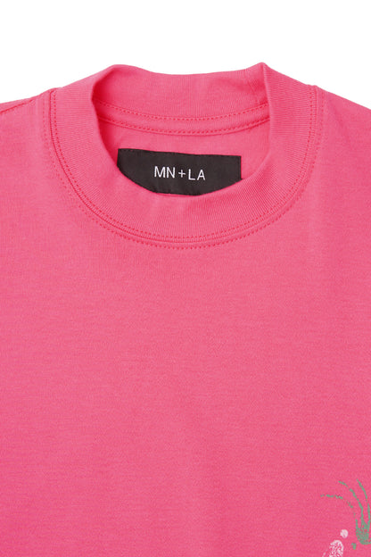 "LIMBO" ULTRA HEAVY TEE IN STATIC PINK