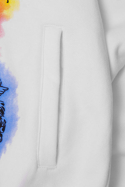 "CITY OF ANGELS" HOODIE IN WHITE