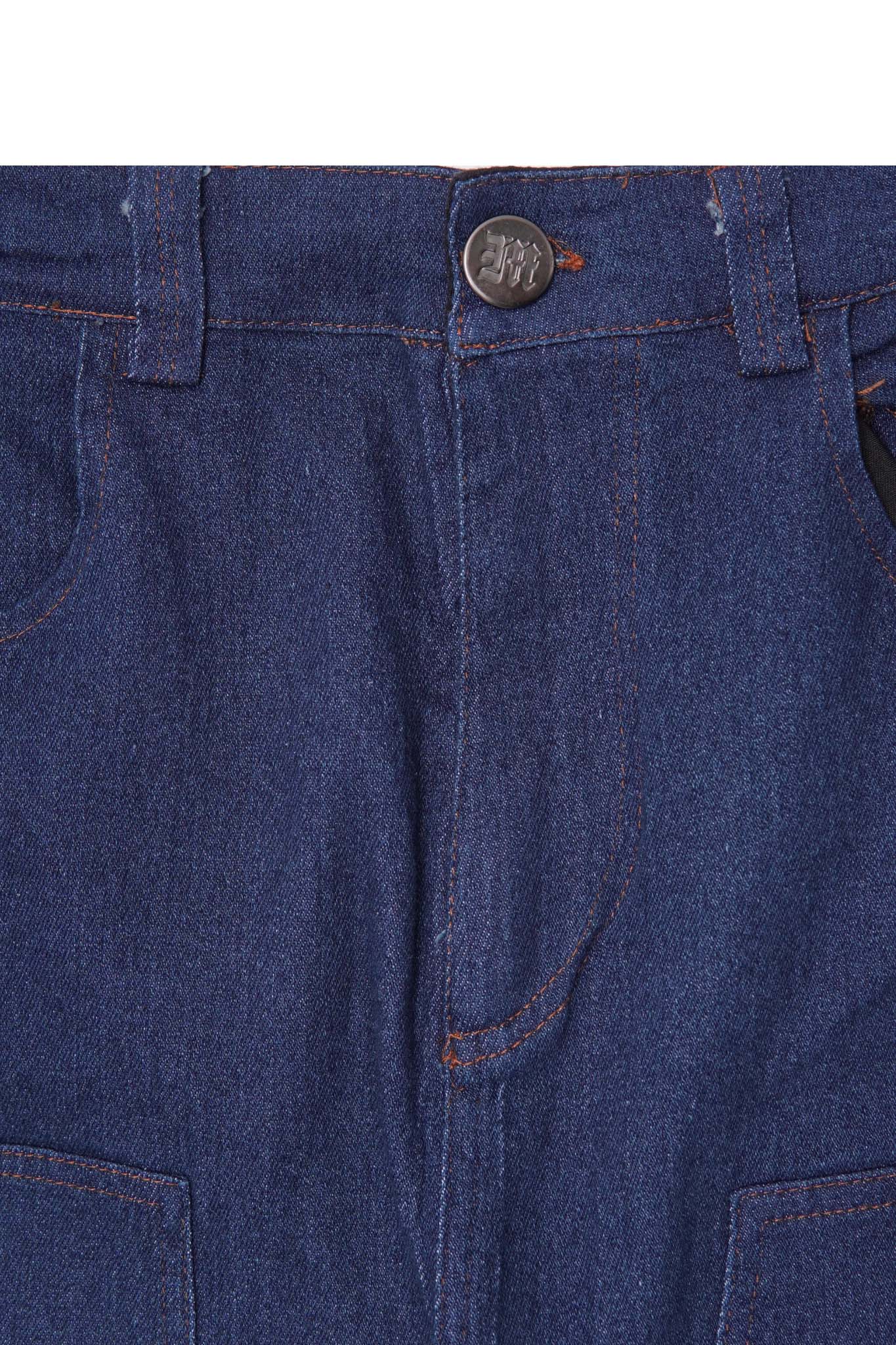 "COLD NAVY" DOUBLE KNEE PHAT SHORTS