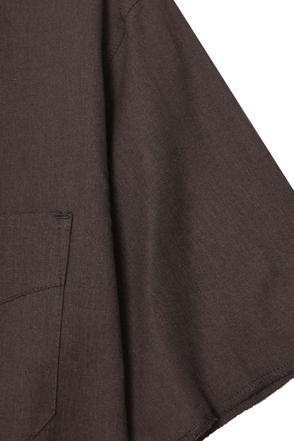 4 POCKET CUBAN SHIRT IN CHARCOAL GREY