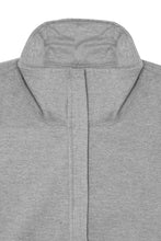 QUARTER ZIP L/S TEE IN HEATHER GREY