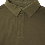 "CLUB" L/S POLO SHIRT IN OLIVE