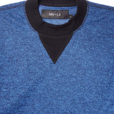 MILITIA MOCK NECK TEE IN CERULEAN