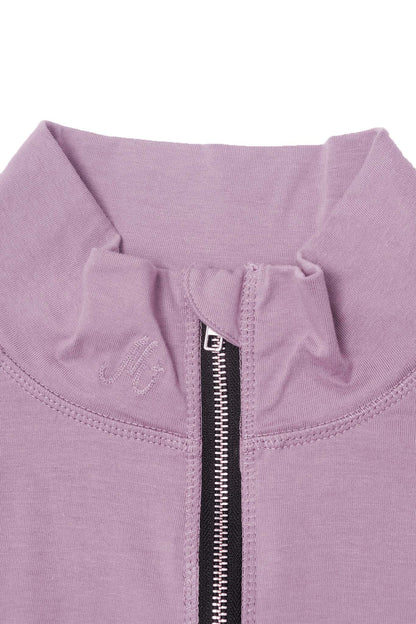 M+ QUARTER ZIP L/S TEE V2 IN LAVENDER
