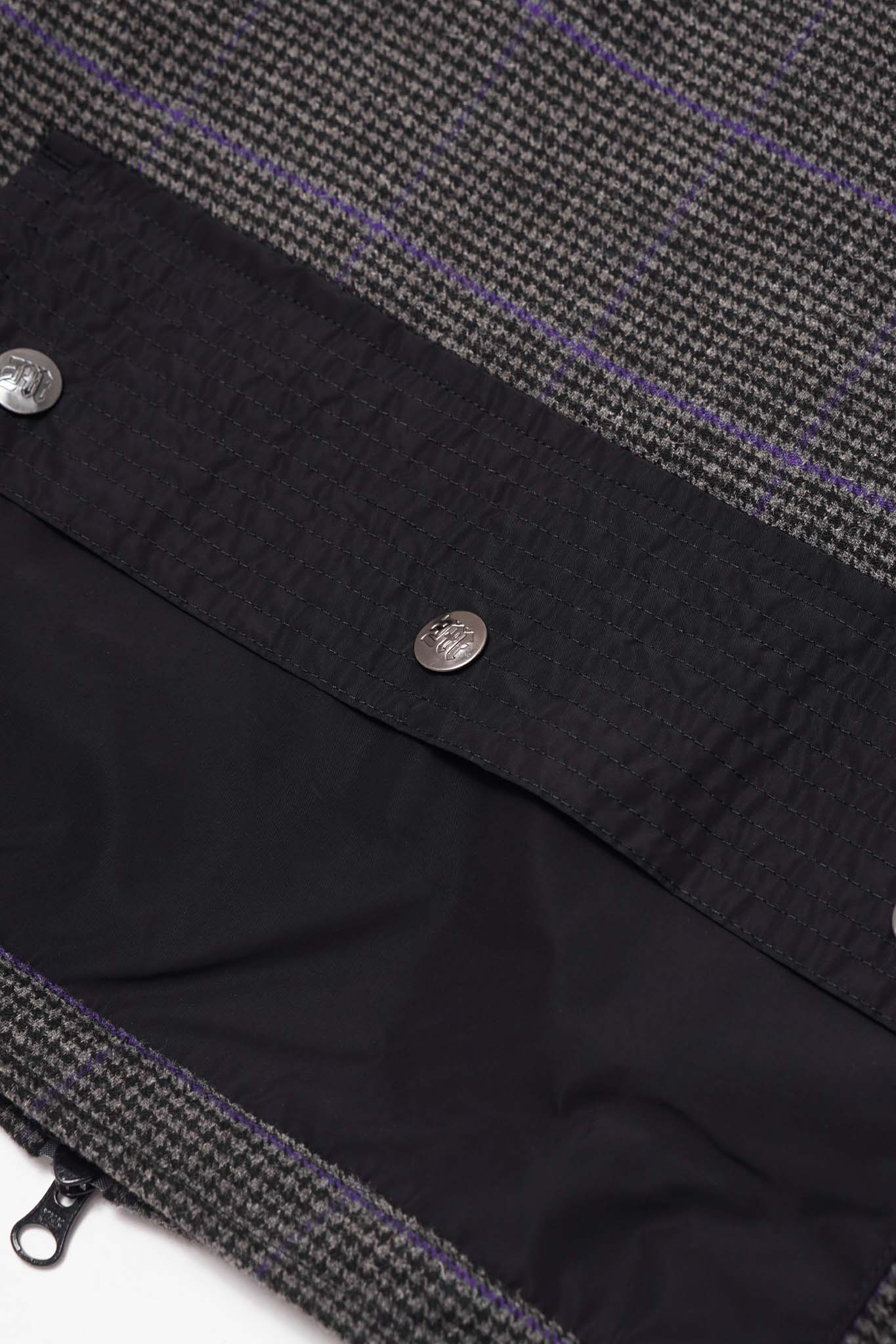 LAKESIDE VEST IN PIGEON PLAID
