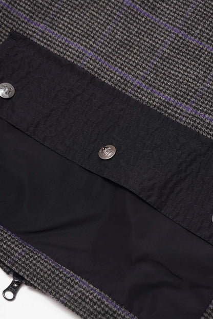 LAKESIDE VEST IN PIGEON PLAID