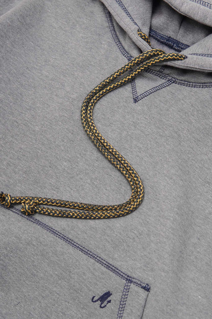 M+ EXO™ HOODIE IN HEATHER GREY/NAVY