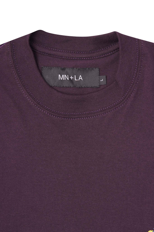 "SCORCH" LOGO TEE IN SHADOW PURPLE