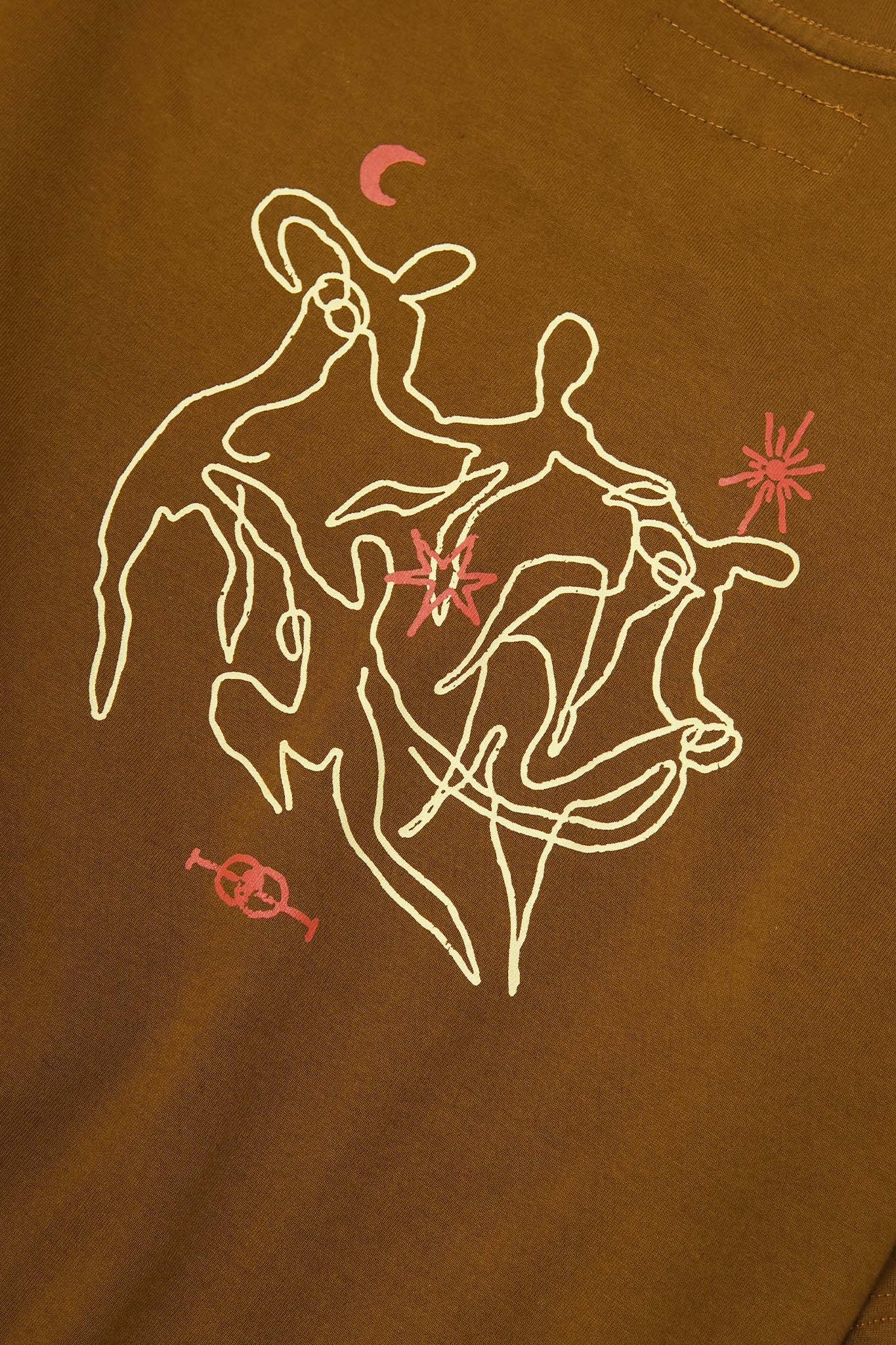 "ETERNAL RYTHM" ULTRA HEAVY TEE IN RUST