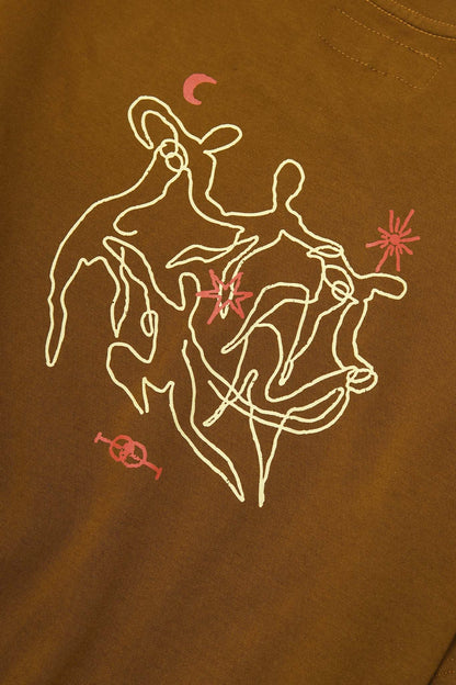 "ETERNAL RYTHM" ULTRA HEAVY TEE IN RUST