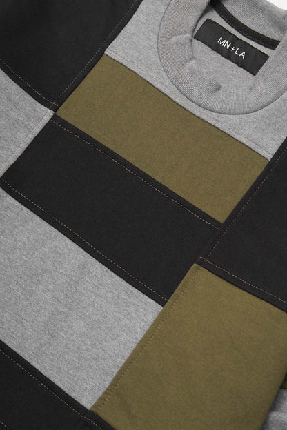 NEEDLEWORK CUTOFF SWEATSHIRT IN TAIGA