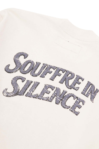 "SOUFFRE IN SILENCE" ULTRA HEAVY TEE IN OAT