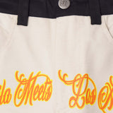 "BURNING STALLION" DOUBLE KNEE PHAT SHORT IN OAT