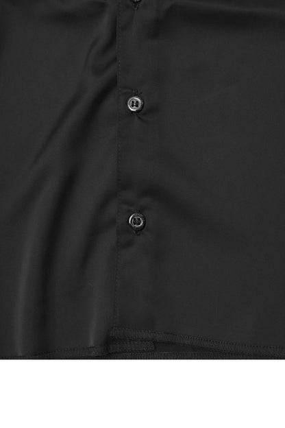 MANDARIN S/S SHIRT IN CAVIAR