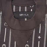 M+ PINSTRIPE SWEATSHIRT IN CHARCOAL GREY