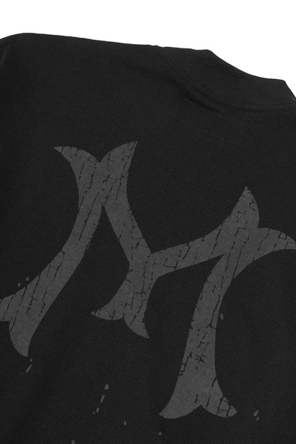 "HITTER" WAFFLE MOCK NECK V2 TEE IN ANTHRACITE