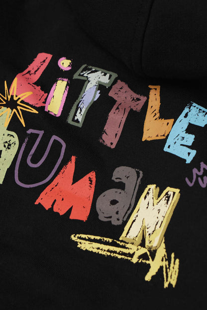 "CRAYONS" LITTLE HUMAN™ HOODIE IN ANTHRACITE