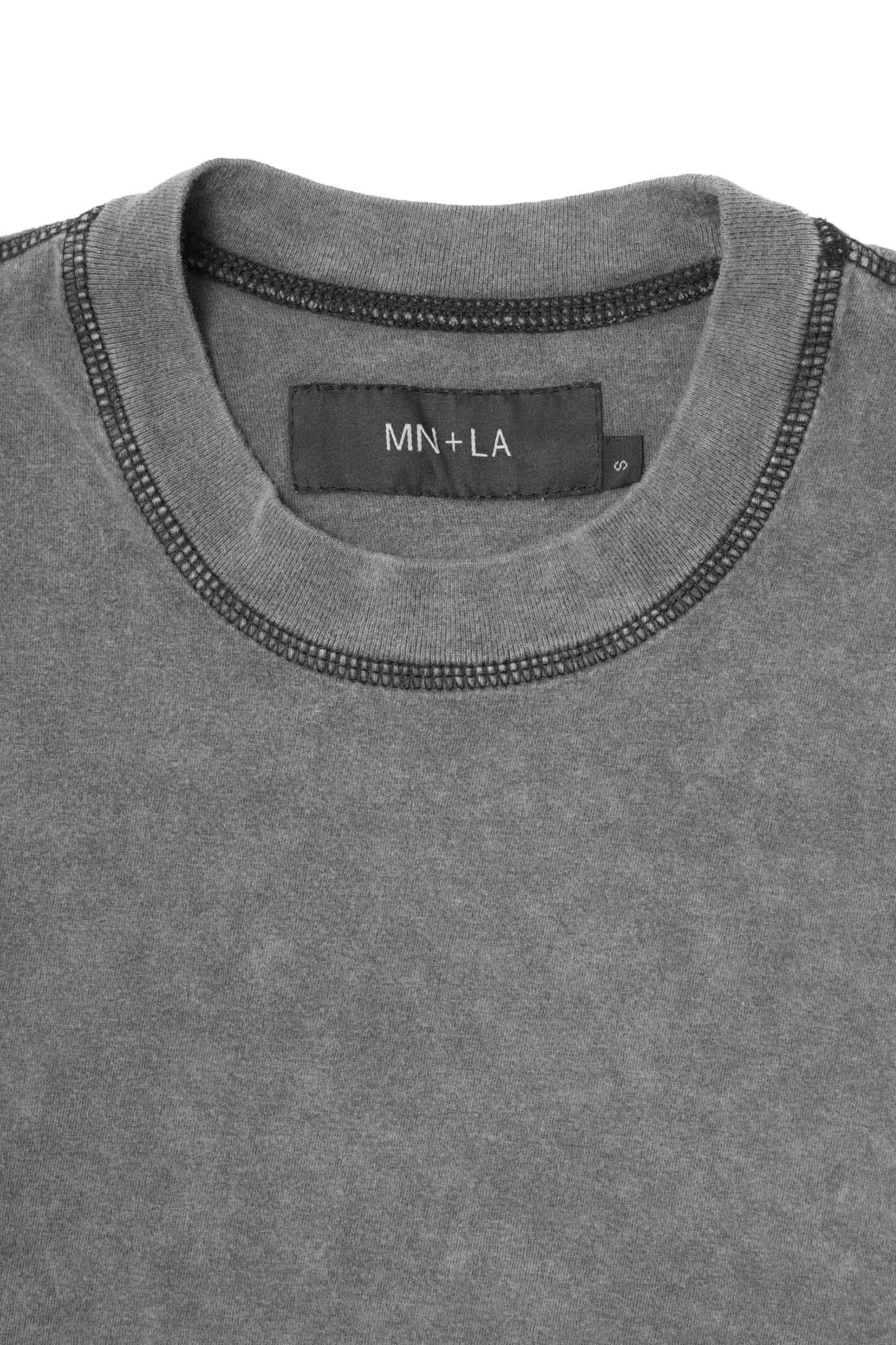 MOCK NECK LITE TEE IN ASH GREY