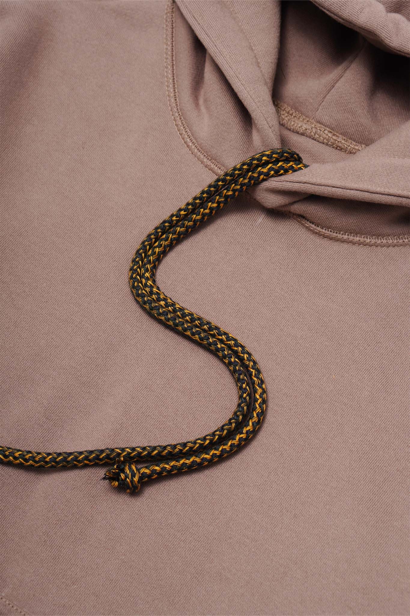CUTOFF HOODIE IN TAN