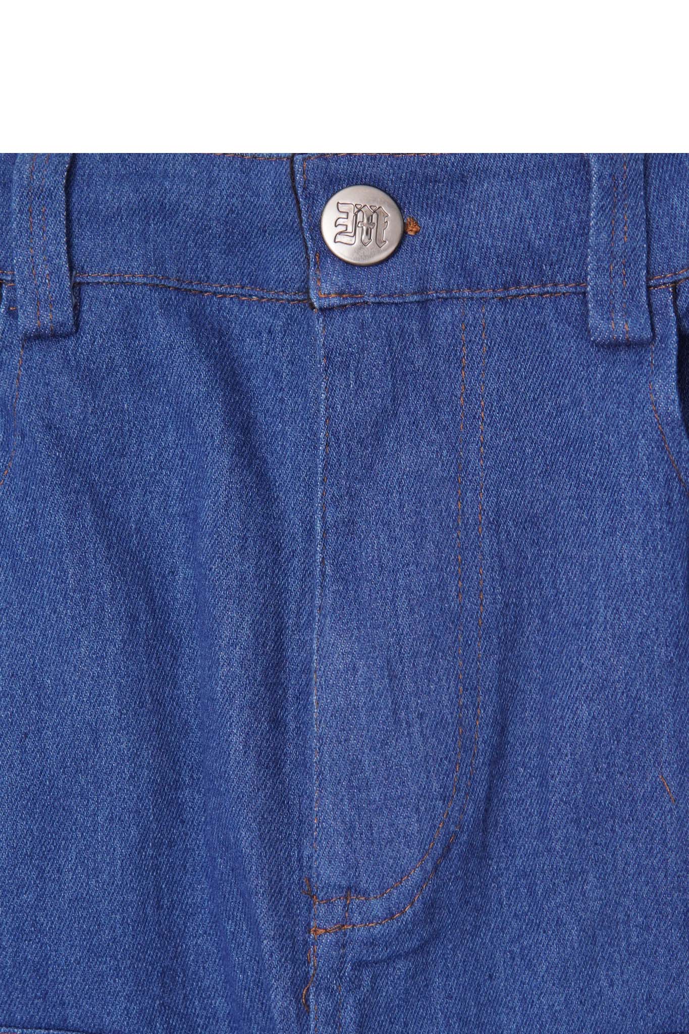 "TRUE BLUE" DOUBLE KNEE PHAT SHORTS