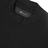 MOCK NECK TEE V4 IN CAVIAR