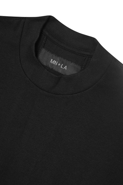 MOCK NECK TEE V4 IN CAVIAR