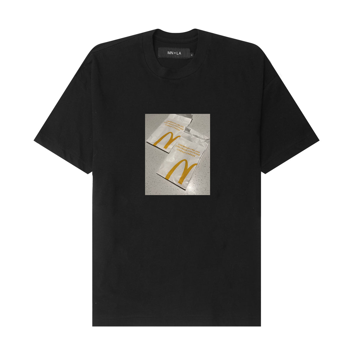 "MC BAGS" TEE IN ANTHRACITE