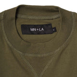 M'$ PAISLEY PATCHWORK MILITIA MOCK NECK TEE IN OLIVE