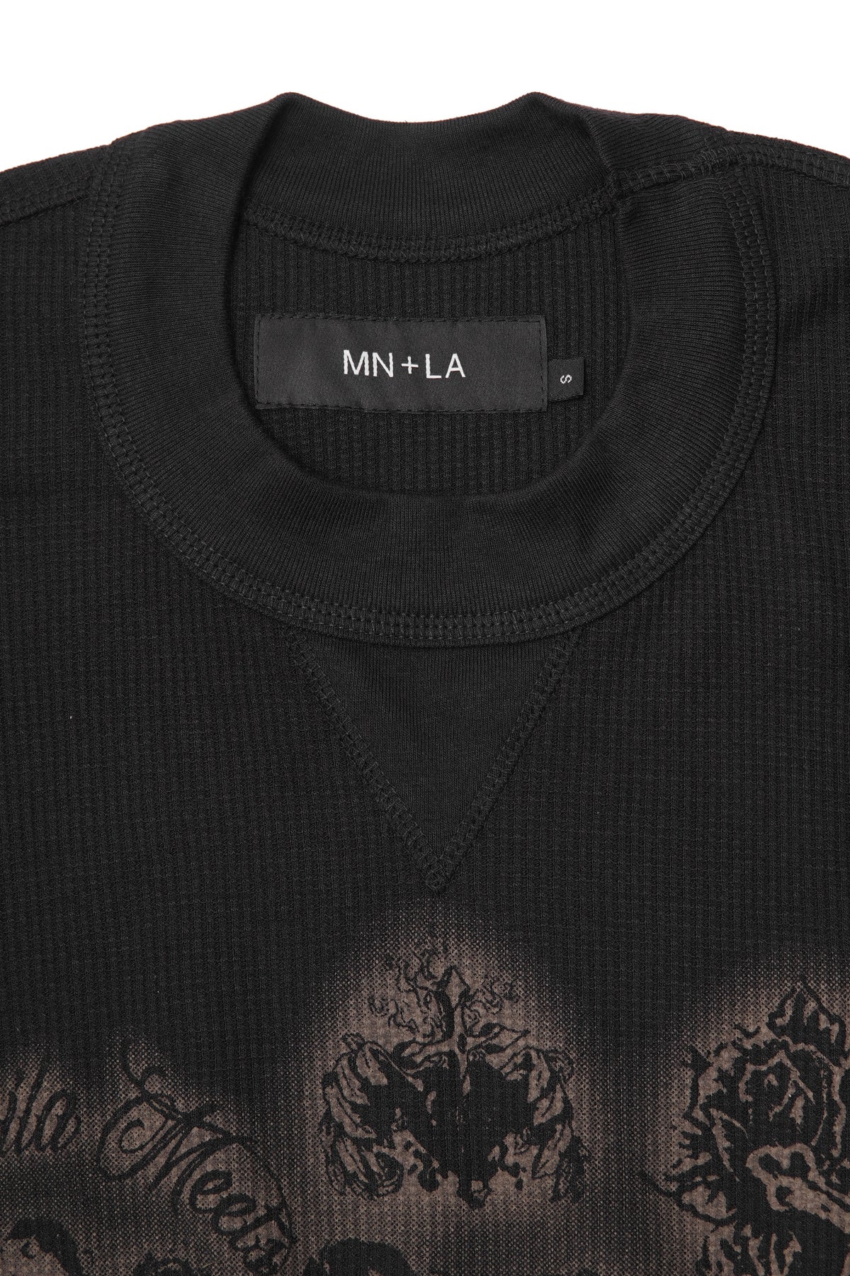 "CITY OF ANGELS" WAFFLE LONGSLEEVE TEE IN NIGHT OLIVE