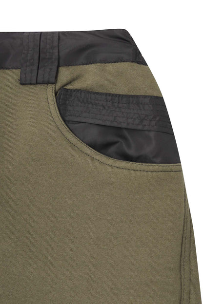 DOUBLE KNEE PHAT SHORTS IN OLIVE