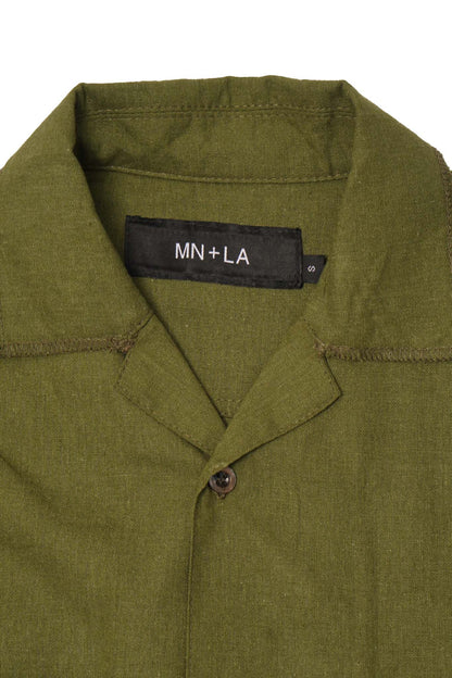 4 POCKET CUBAN SHIRT IN NEEM GREEN