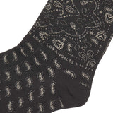 "PEACE PAISLEY" BANDANA SOCK IN ANTHRACITE