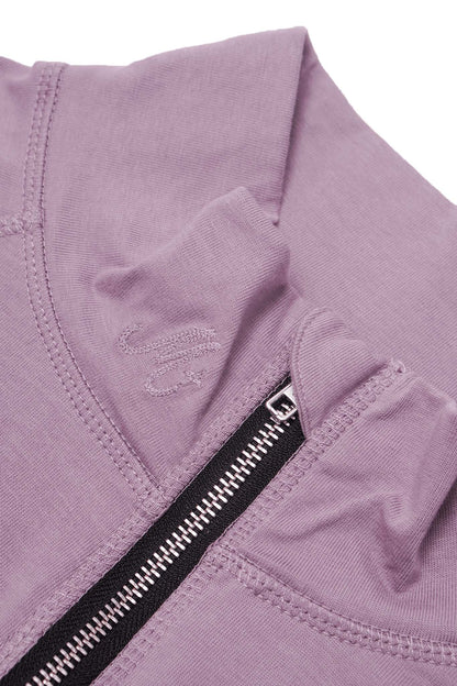 M+ QUARTER ZIP L/S TEE V2 IN LAVENDER