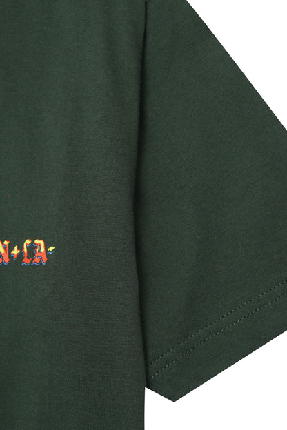 "SCORCH" LOGO TEE IN HUNTER GREEN
