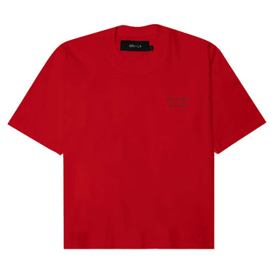 MN+LA™ SCRIPT LOGO TEE IN RARRI RED