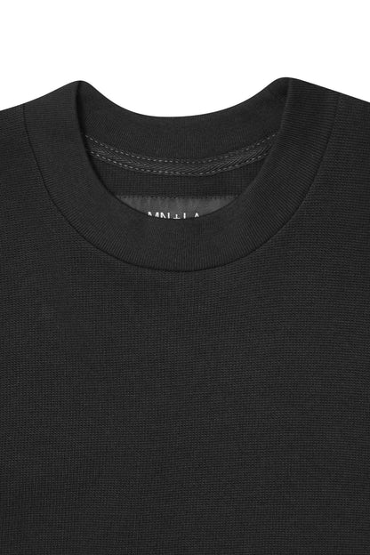 WAFFLE WEAVE TOPSHELF TEE IN ANTHRACITE