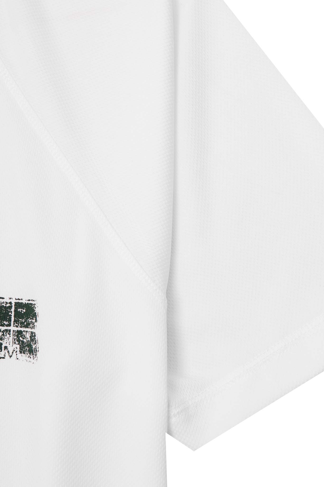 "33" TEE IN WHITE/HUNTER GREEN