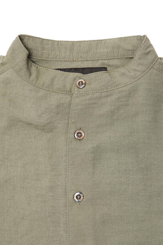 MANDARIN S/S SHIRT IN SAGE