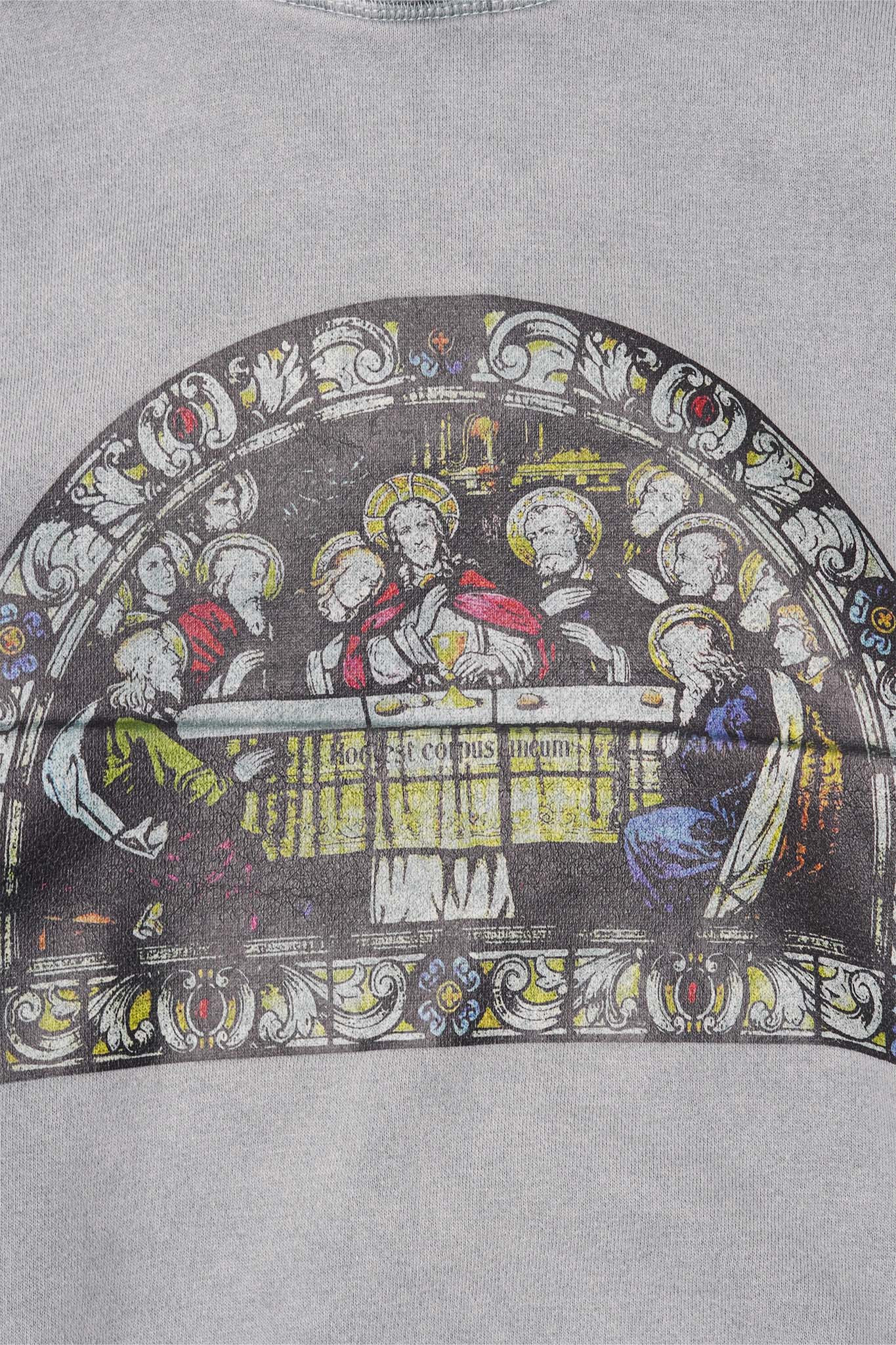 "LAST SUPPER" HOODIE IN CEMENT