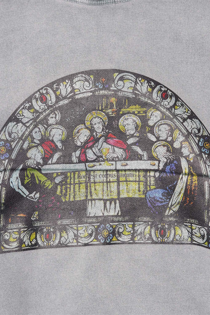 "LAST SUPPER" HOODIE IN CEMENT