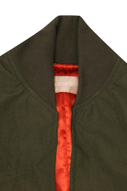 FEMME FLIGHT JACKET IN OLIVE