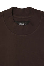 MOCK NECK TEE IN WOOD