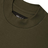 MOCK NECK TEE IN OLIVE