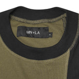 PATCHWORK MOCK NECK WAFFLE TEE IN TERRAIN