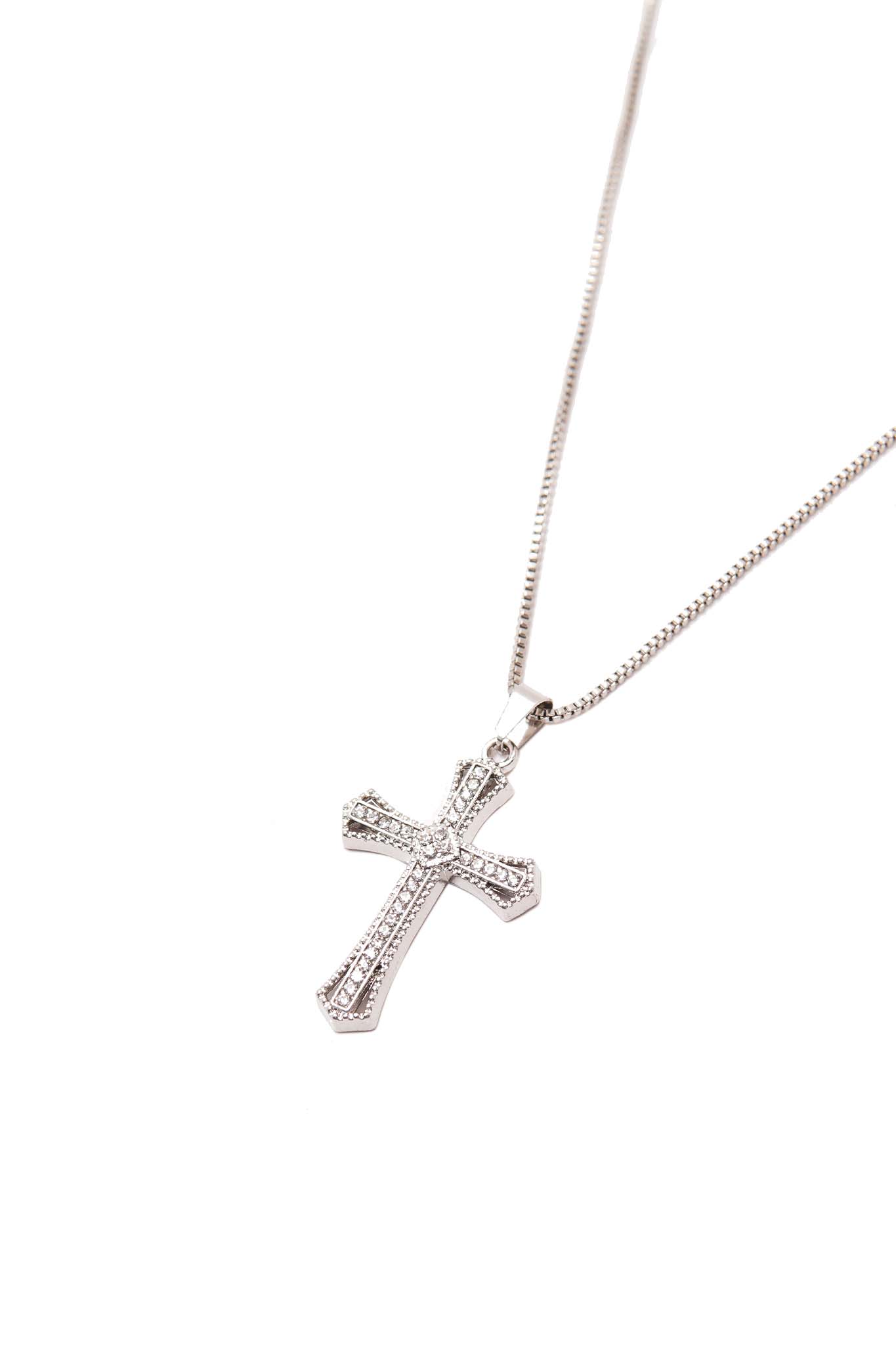 ICED SANCTUM CROSS PENDANT W/ CHAIN