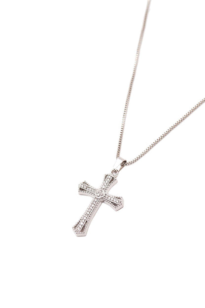 ICED SANCTUM CROSS PENDANT W/ CHAIN