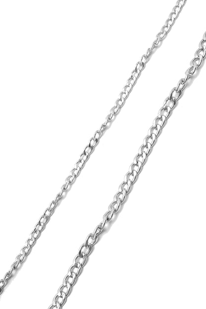DYSTOPIAN CROSS PENDING W/ FIGARO CHAIN