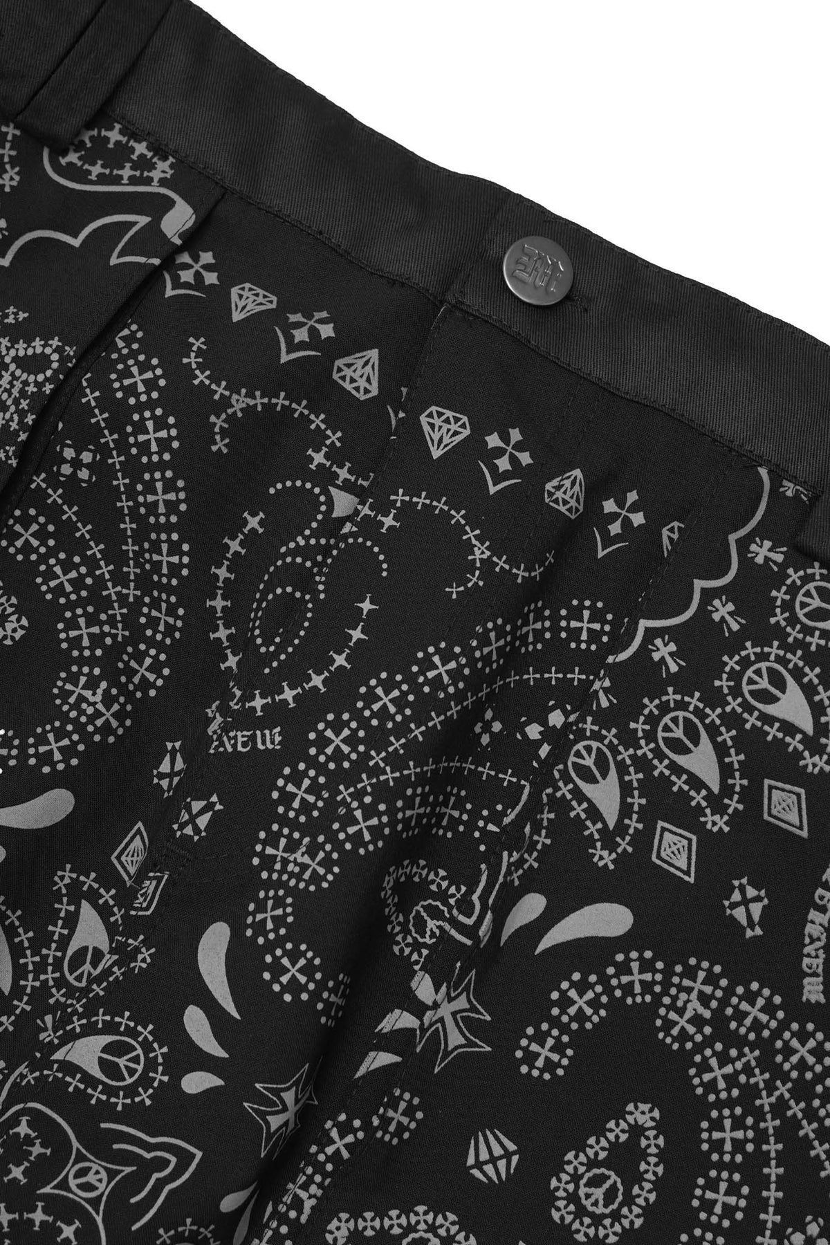 "PEACE PAISLEY" PHAT PANTS IN RAVEN